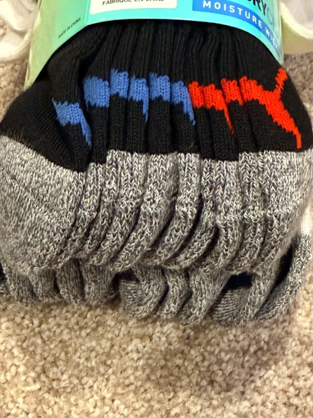 NWT Puma kids 10 pair low cut Dry Cell Moisture Wicking socks